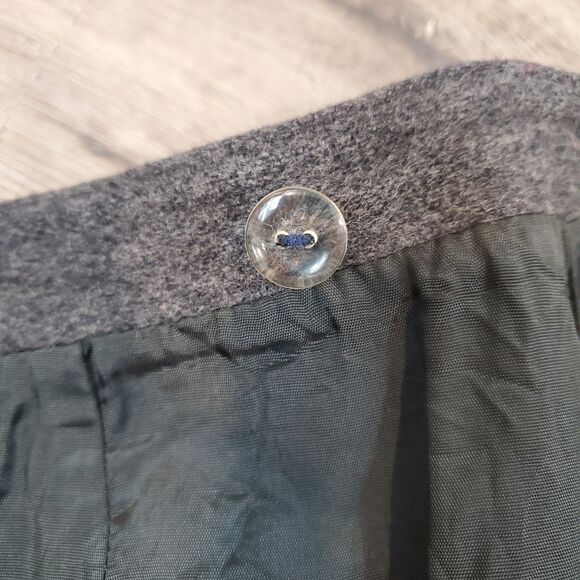 Vintage Y2K Express Wool Blend Wrap Mini Skirt Gray Preppy Academia 3 / 4 - Picture 9 of 11